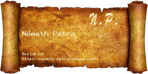 Németh Petra névjegykártya