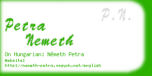 petra nemeth business card
